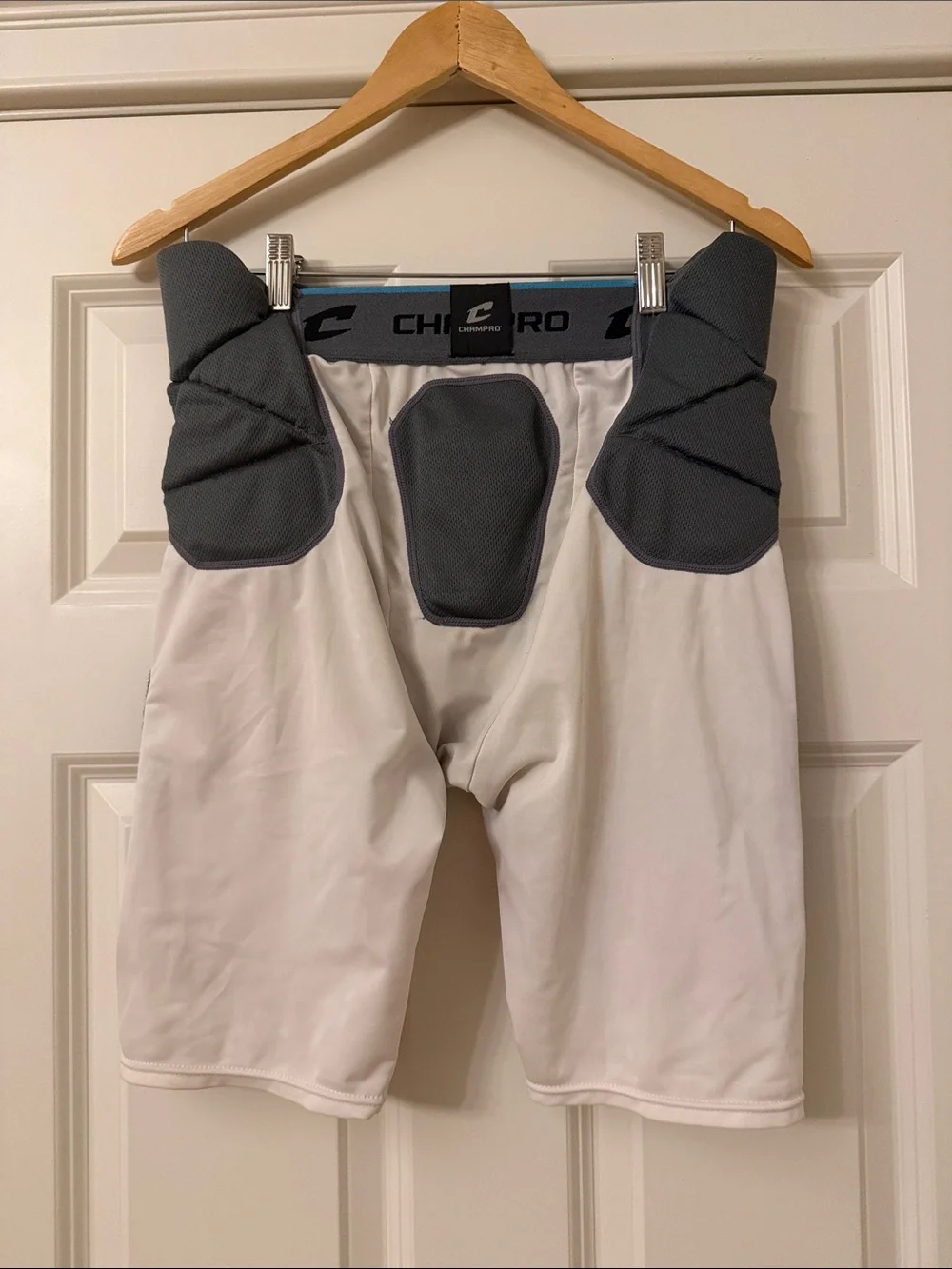3 Available - Champro Men’s Padded Compression Boxer Briefs — White and Gray